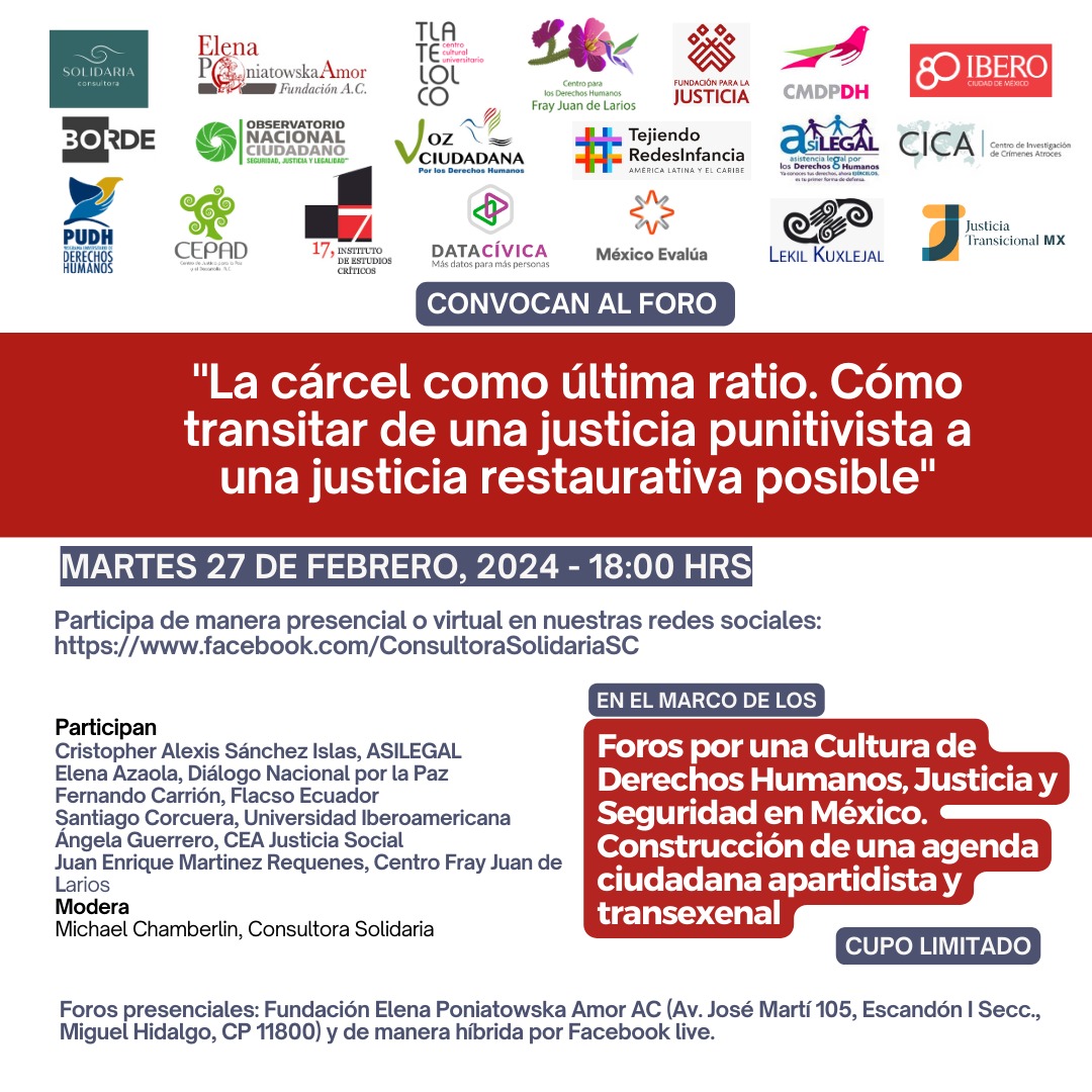 Foro Justicia puntitivista Carcel PPL