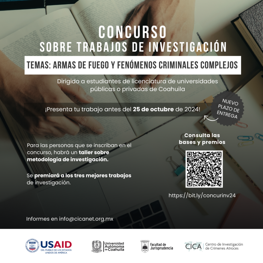 Convocatoria para el concurso de trabajos de investigación sobre armas de fuego y fenómenos criminales complejos