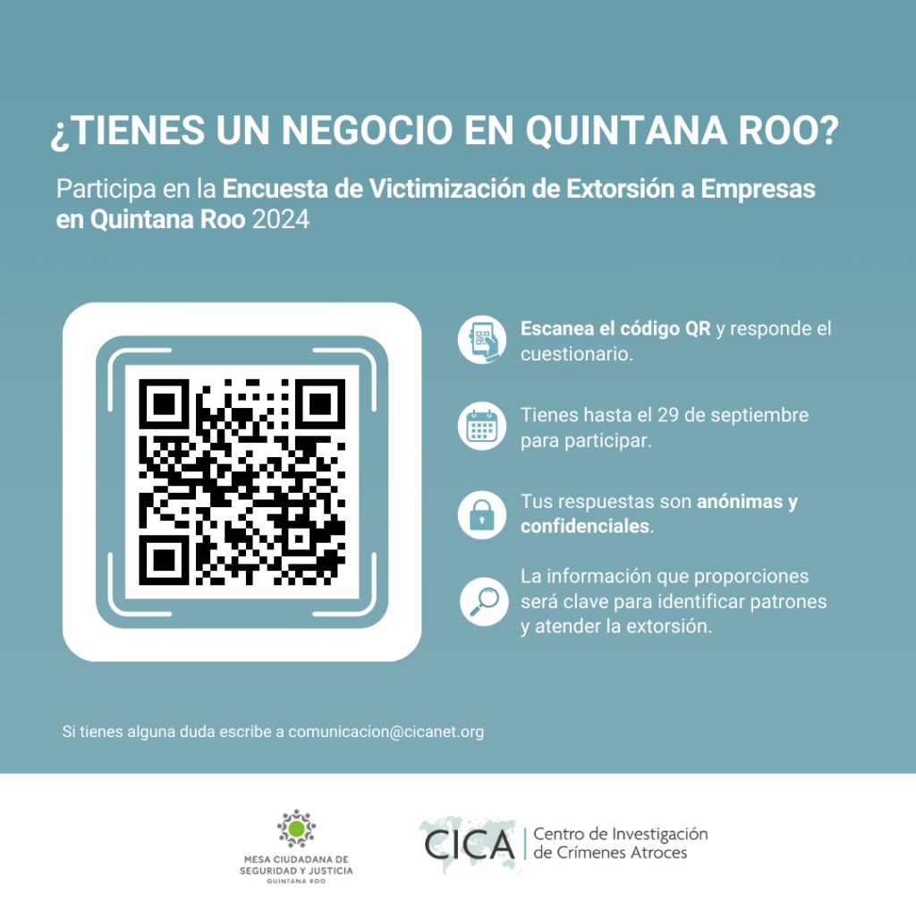 Lanzamiento de la Encuesta de Victimización de Extorsión a Empresas en Quintana Roo