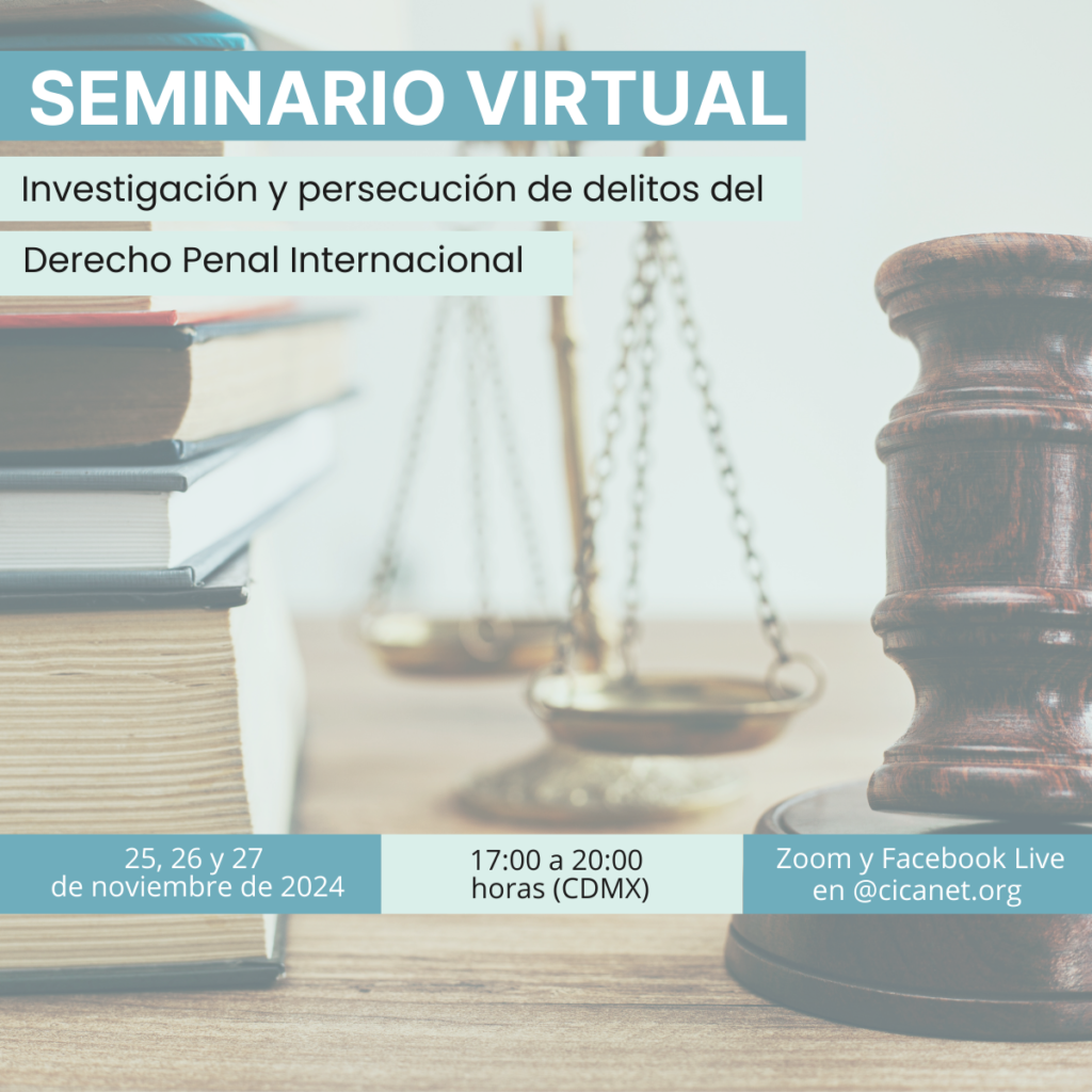 Seminario virtual: Investigación y persecución de delitos del Derecho Penal Internacional