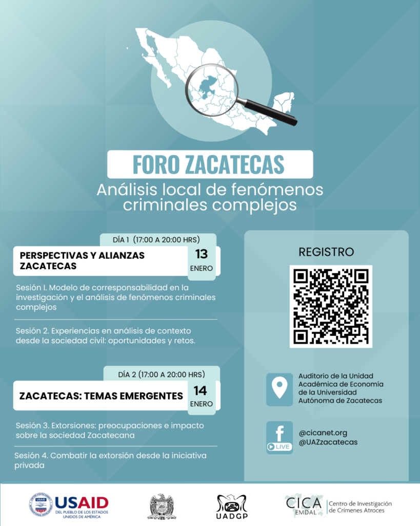 Cartel general del programa del Foro Zacatecas; EMDAL